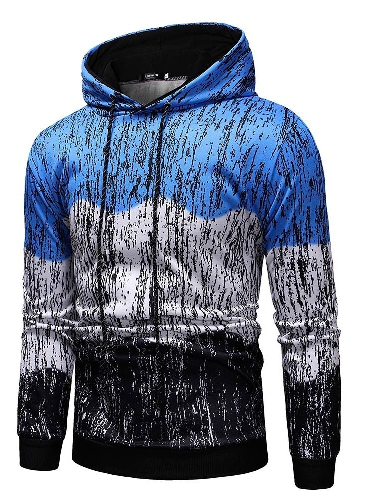 Pull À Capuche En Molleton À Blocs De Couleurs Pour Hommes