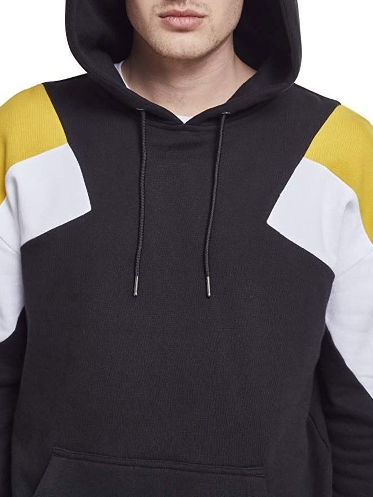 Pull En Molleton À Blocs De Couleurs Sweats À Capuche Décontractés Pour Hommes