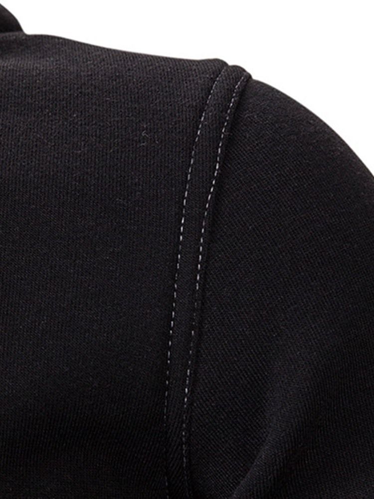 Pullover Pocket Plain Slim Hoodies Pour Hommes