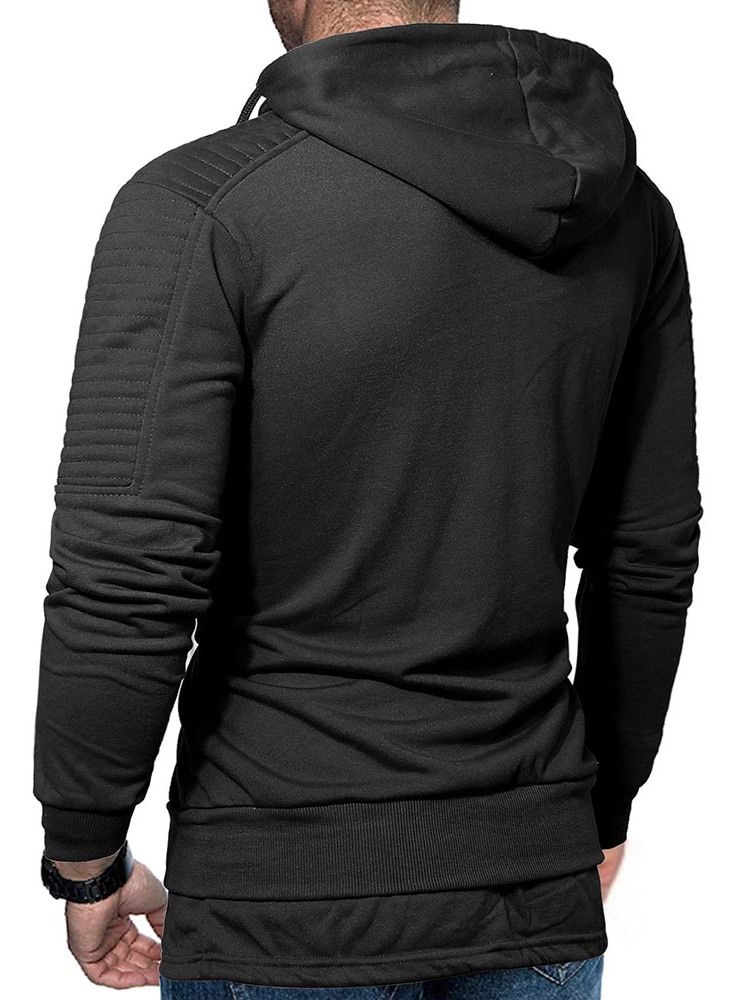 Pullover Zipper Plain Hommes Hoodies