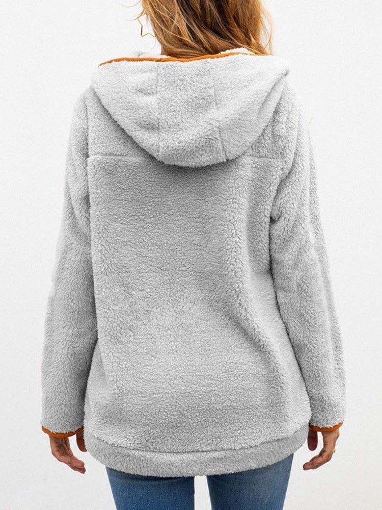 Sweat À Capuche Pour Femme À Manches Longues Et À Blocs De Couleurs