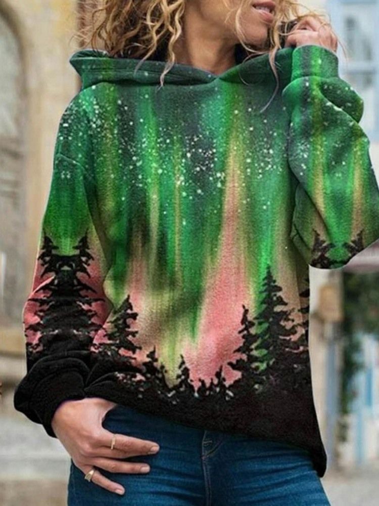 Sweat À Capuche Pour Femme Standard En Molleton À Imprimé Galaxie