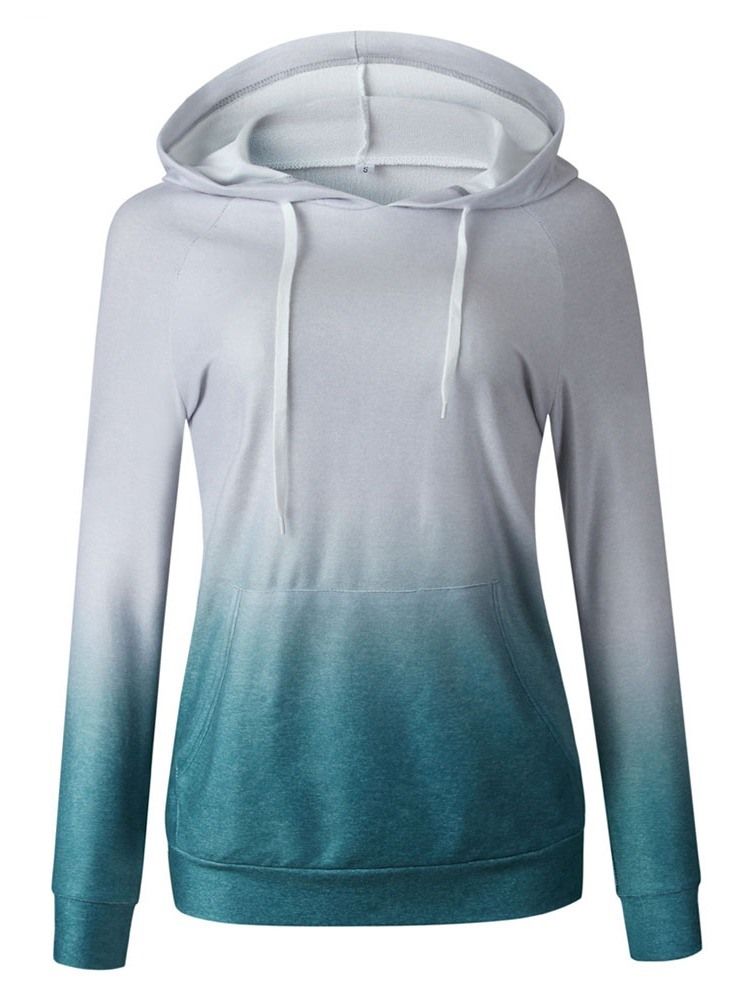 Sweat À Capuche Mi-long À Capuche Color Block Pour Femmes