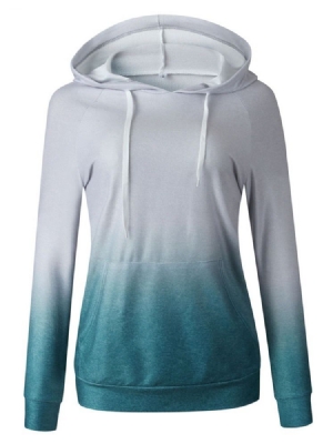 Sweat À Capuche Mi-long À Capuche Color Block Pour Femmes