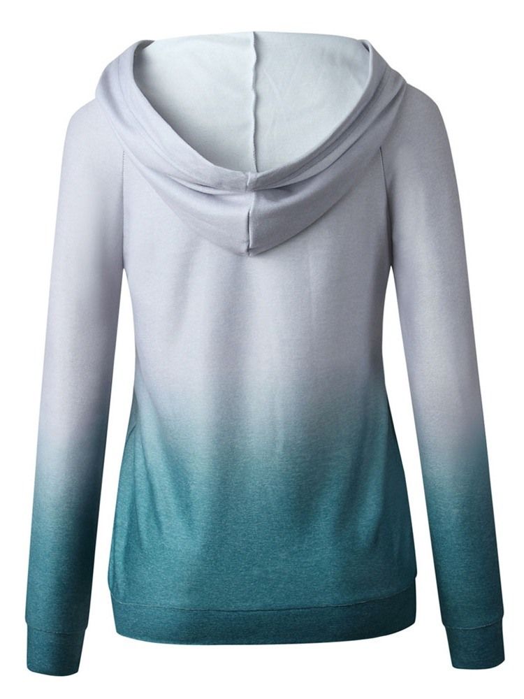 Sweat À Capuche Mi-long À Capuche Color Block Pour Femmes