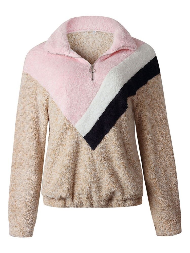 Sweat À Capuche Standard Pour Femmes À Manches Longues Et Blocs De Couleurs