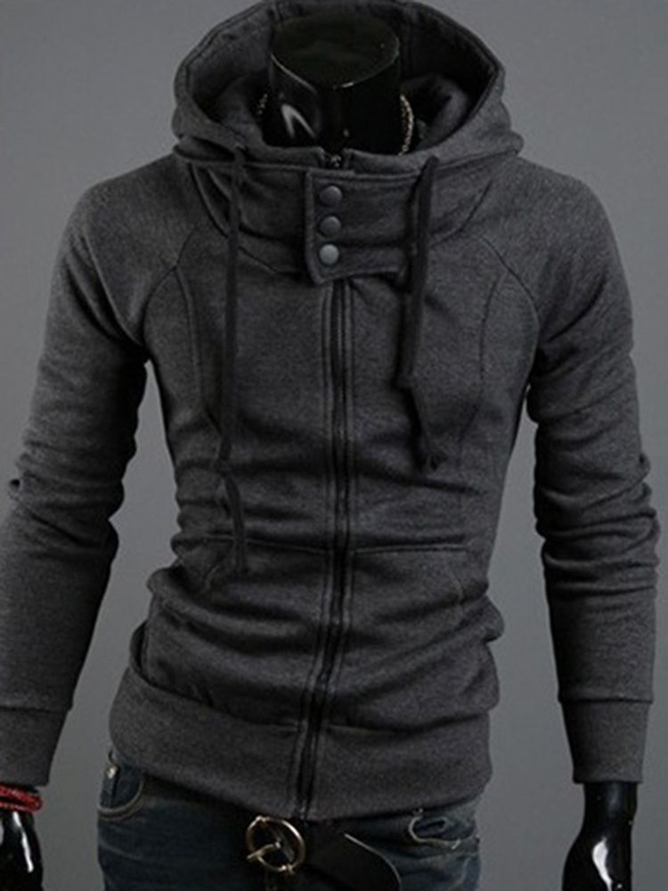 Sweat À Capuche Zippé À Capuche Pour Hommes