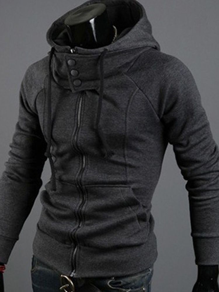 Sweat À Capuche Zippé À Capuche Pour Hommes