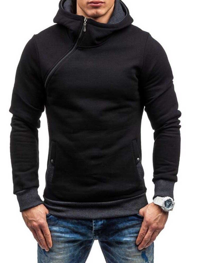 Sweats À Capuche Pour Hommes Avec Blocs De Couleurs En Molleton Artificiel