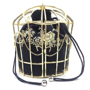 Sac À Bandoulière Vogue Avec Broderie En Cage En Métal