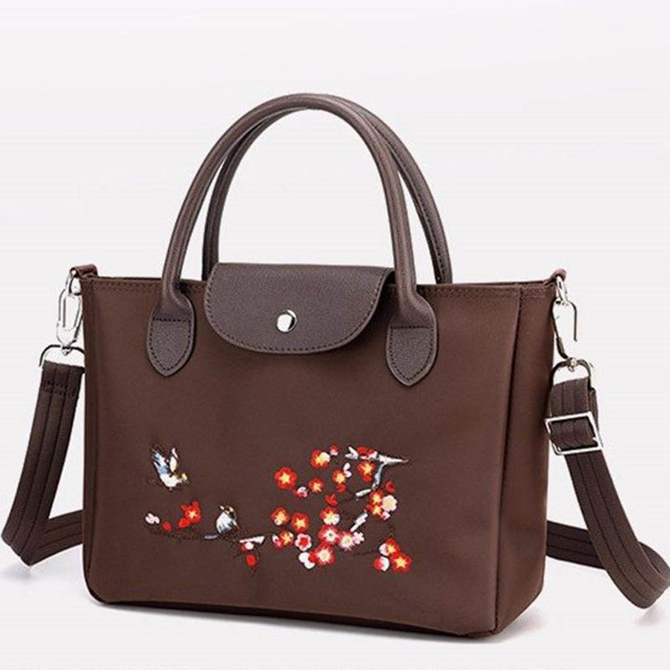 Sac Fourre-tout À Broderie Florale En Pu Brodé