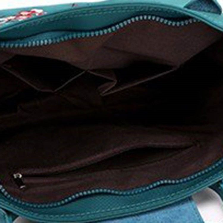 Sac Fourre-tout À Broderie Florale En Pu Brodé