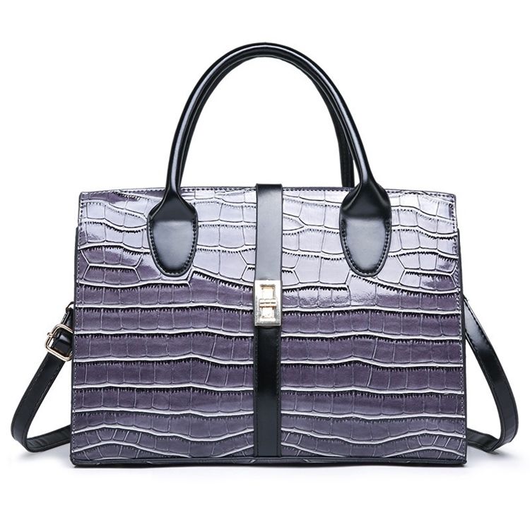 Sac À Main Carré En Cuir Synthétique Polyuréthane Alligator Lock