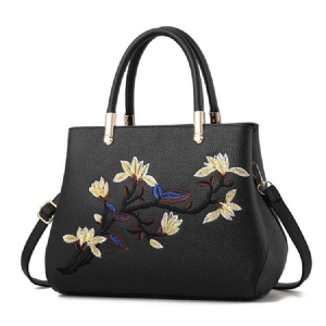 Sacs Fourre-tout À Broderie Florale En Pu