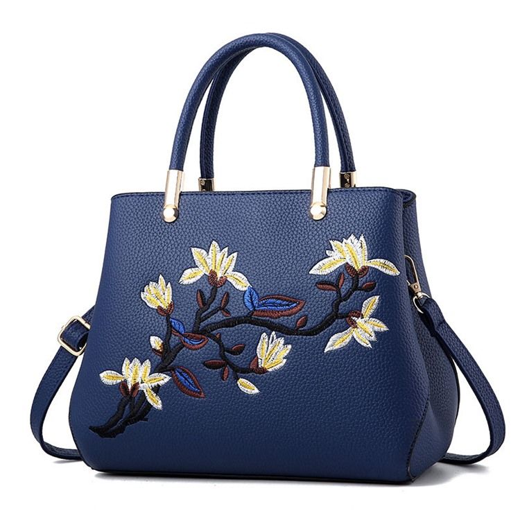 Sacs Fourre-tout À Broderie Florale En Pu