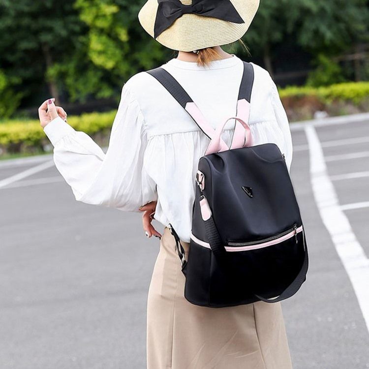 Sac À Dos Oxford Color Block Noir