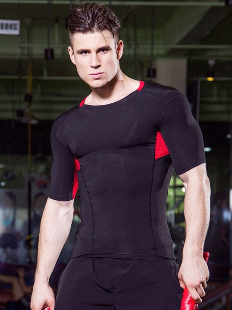 Color Block Running Hommes Sports Tops