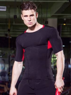 Color Block Running Hommes Sports Tops