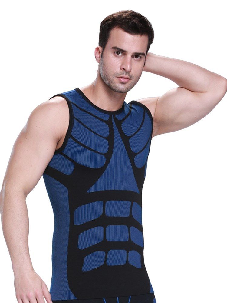 Débardeur De Sport Anti-transpiration À Séchage Rapide Color Block Pour Hommes