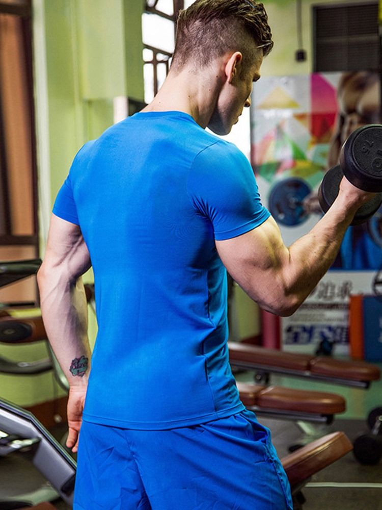 Hauts De Sport Anti-transpiration Solides Pour Hommes