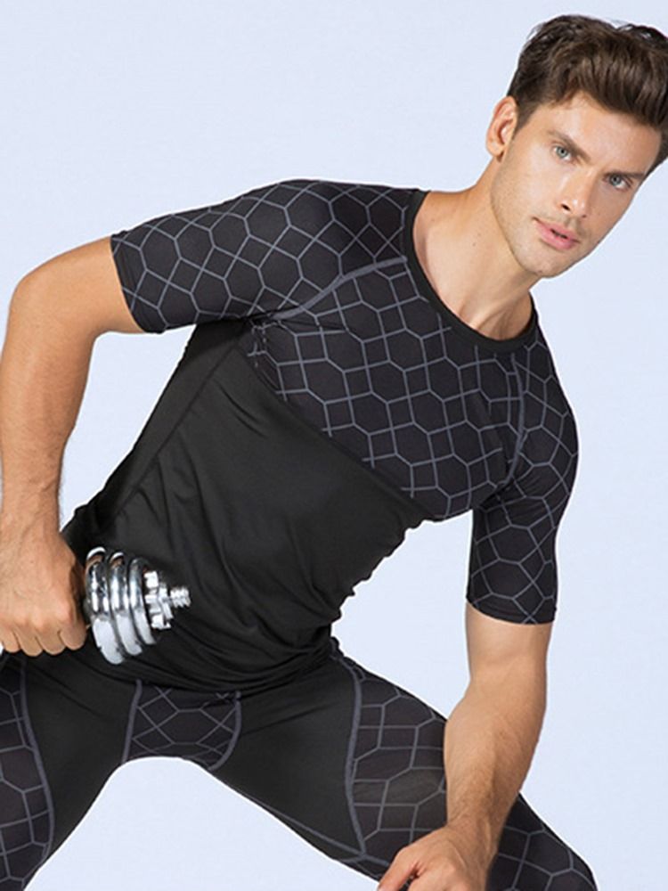 Hauts De Sport À Manches Courtes Avec Pull Anti-transpiration Pour Hommes