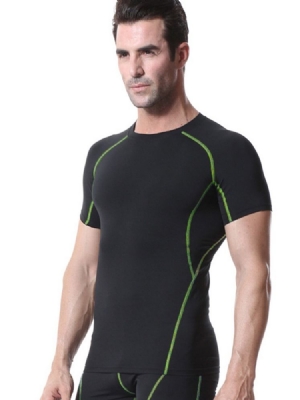 Hauts De Sport À Manches Courtes En Polyester Anti-transpiration Pour Hommes