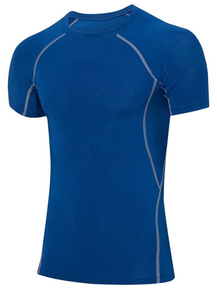 Hauts De Sport À Manches Courtes En Polyester Anti-transpiration Pour Hommes