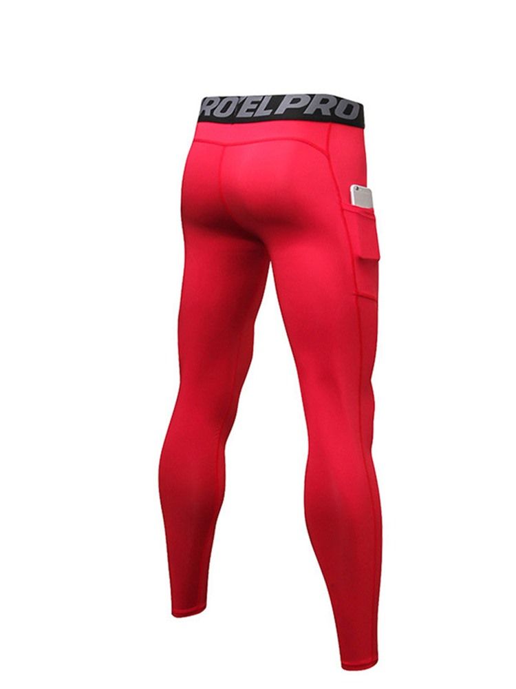 Leggings De Sport Pour Hommes Lettre Patchwork Longueur Cheville