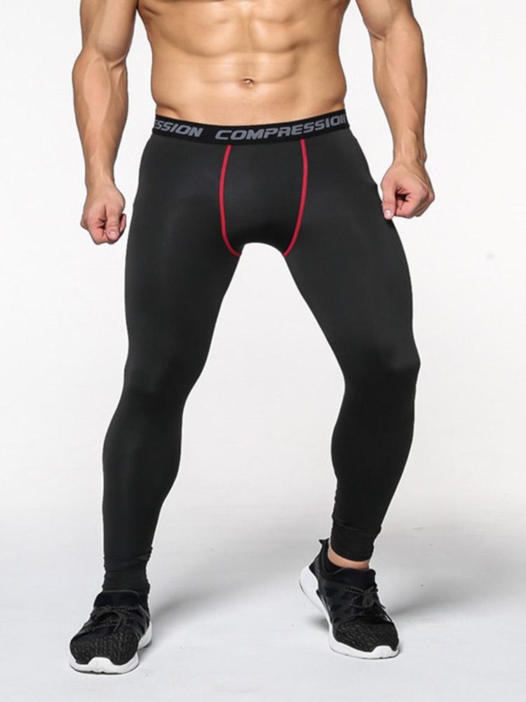 Leggings De Sport En Polyester Anti-transpiration Pour Hommes