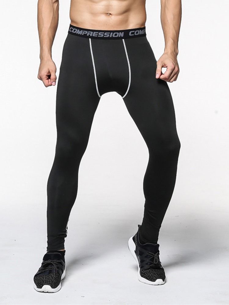 Leggings De Sport En Polyester Anti-transpiration Pour Hommes