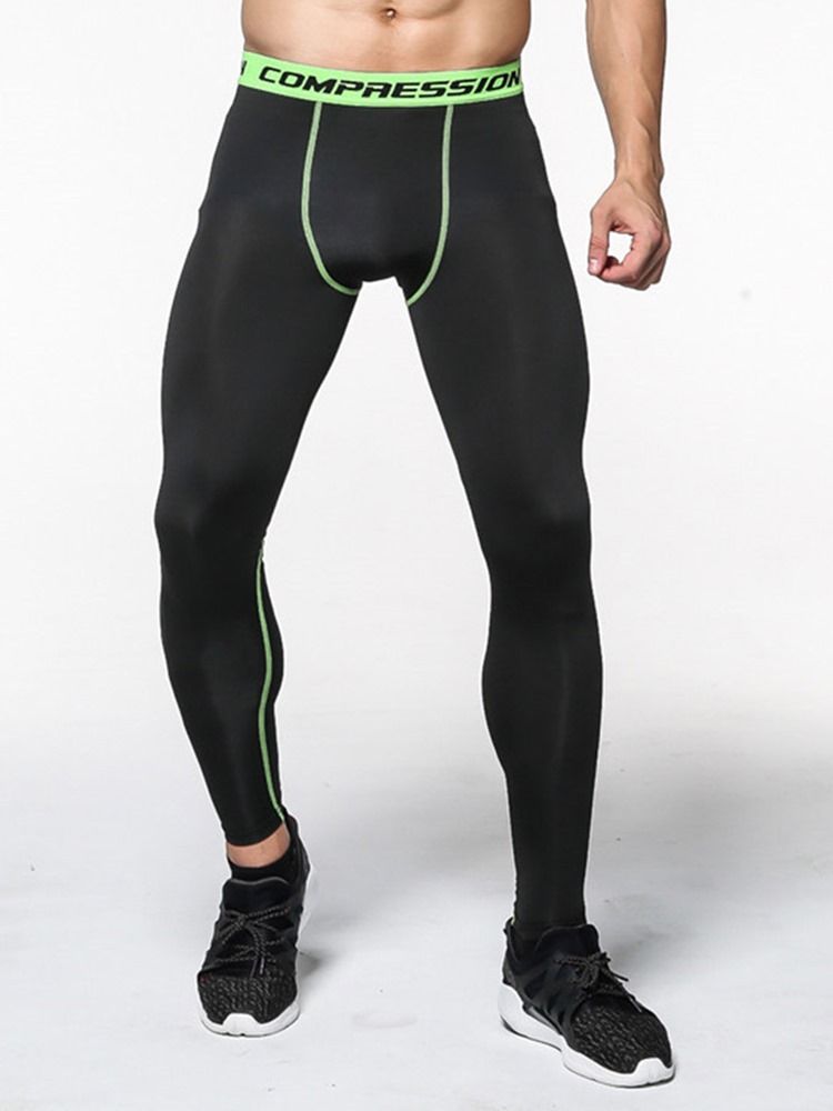 Leggings De Sport En Polyester Anti-transpiration Pour Hommes