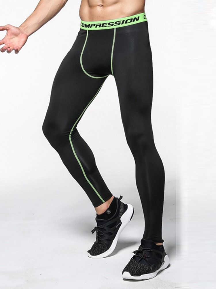 Leggings De Sport En Polyester Anti-transpiration Pour Hommes