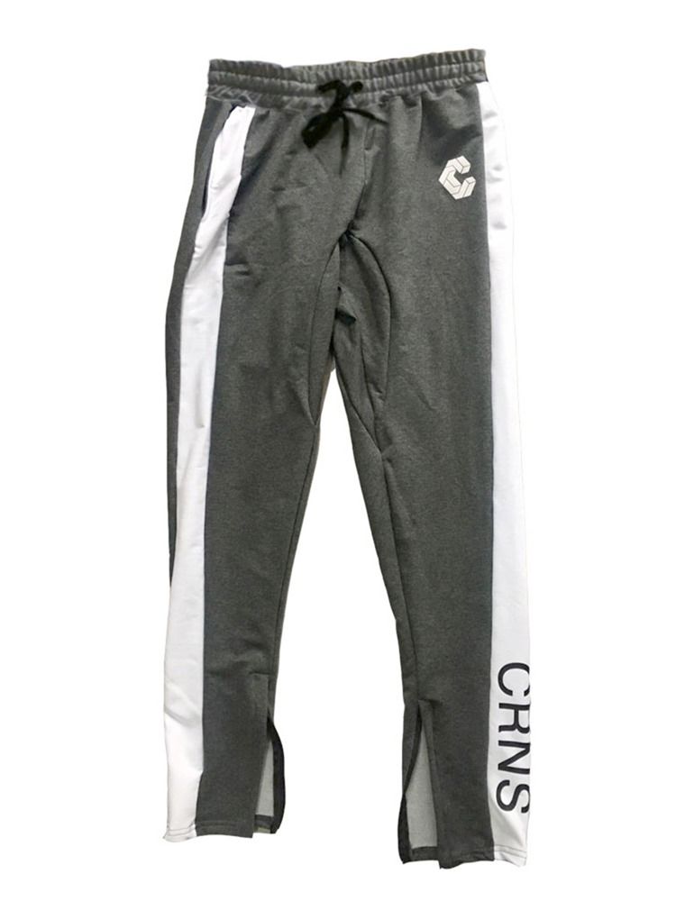 Pantalon De Sport Pour Hommes Avec Fermeture À Glissière En Coton Imprimé