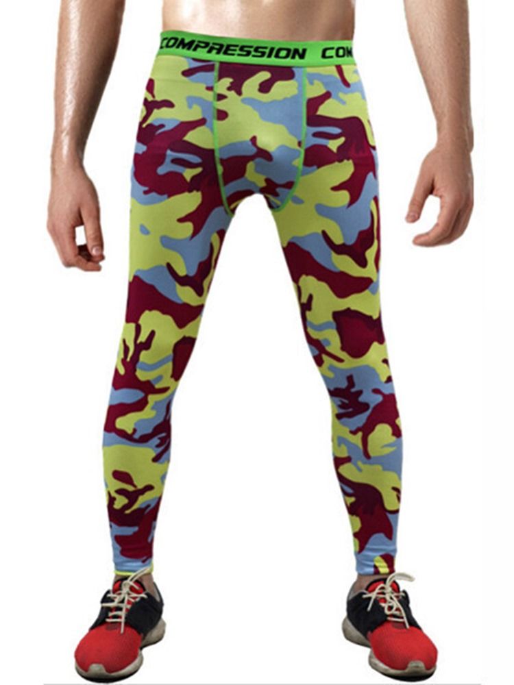 Pantalon De Sport À Imprimé Camouflage Et Respirant Pour Hommes