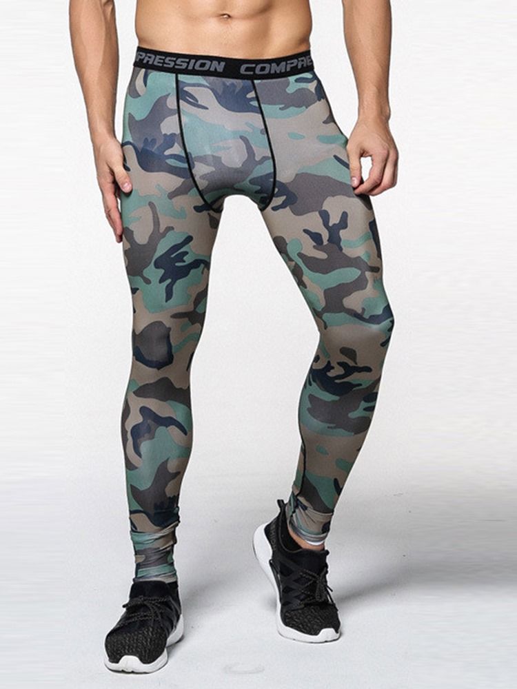 Pantalon De Sport À Imprimé Camouflage Et Respirant Pour Hommes