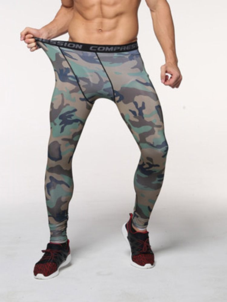 Pantalon De Sport À Imprimé Camouflage Et Respirant Pour Hommes