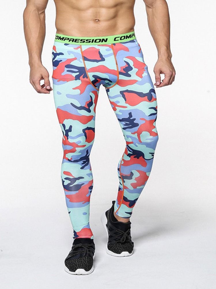 Pantalon De Sport À Imprimé Camouflage Et Respirant Pour Hommes