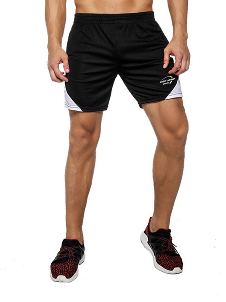 Pantalon De Sport En Patchwork De Shorts À Blocs De Couleurs Pour Hommes