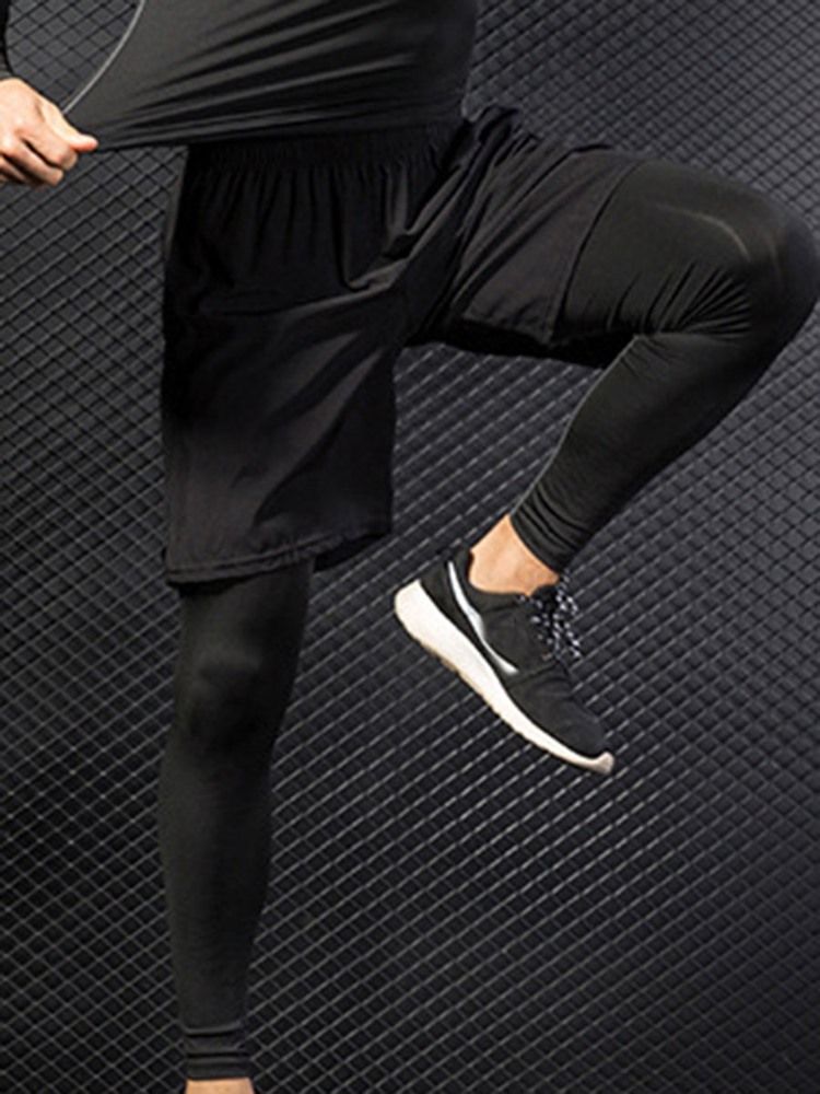 Pantalon De Sport En Patchwork Solide Pour Hommes