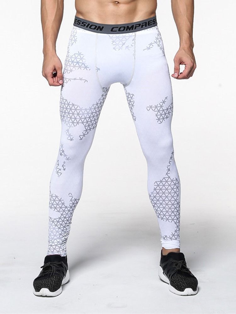 Pantalon De Sport En Polyester Anti-transpiration À Carreaux Pour Hommes