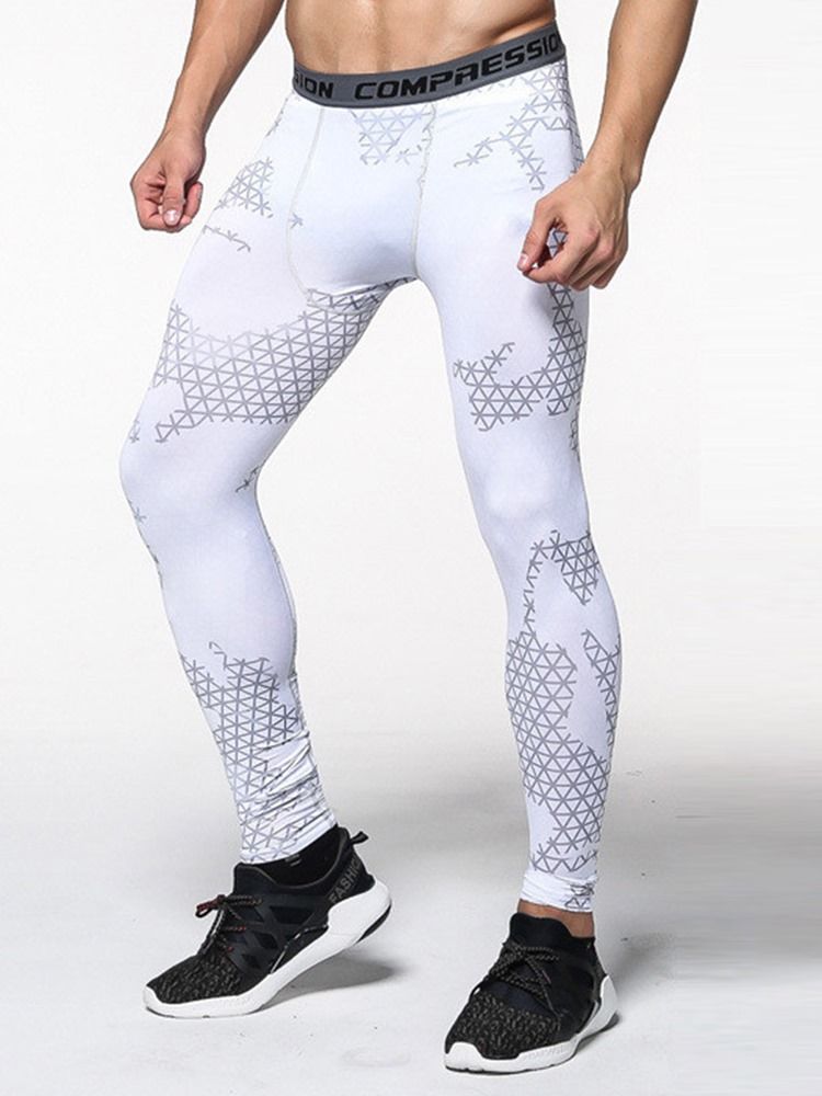 Pantalon De Sport En Polyester Anti-transpiration À Carreaux Pour Hommes