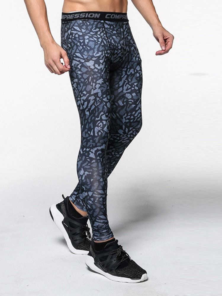 Pantalon De Sport En Polyester Anti-transpiration À Carreaux Pour Hommes