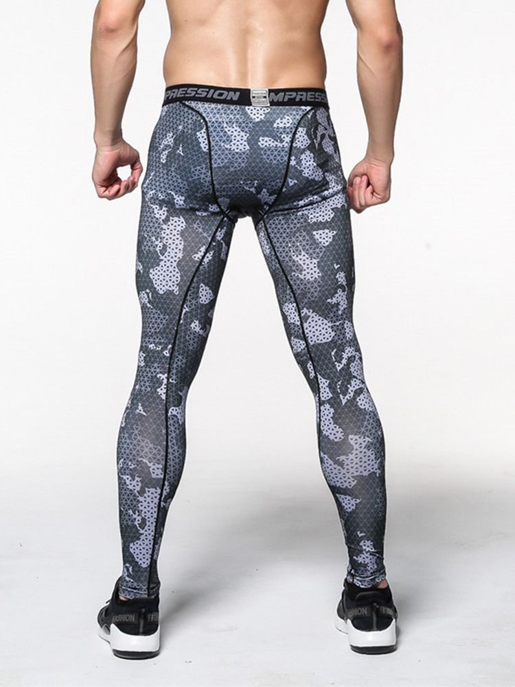 Pantalon De Sport En Polyester Anti-transpiration À Carreaux Pour Hommes