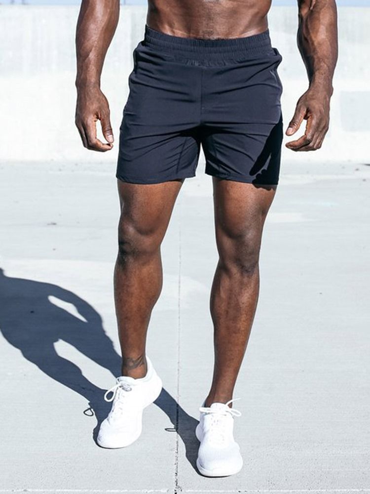 Pantalons Shorts De Course D'été À Séchage Rapide Avec Poches Pour Hommes