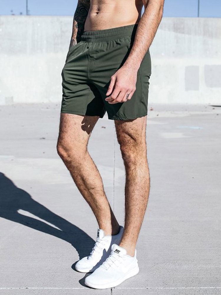 Pantalons Shorts De Course D'été À Séchage Rapide Avec Poches Pour Hommes