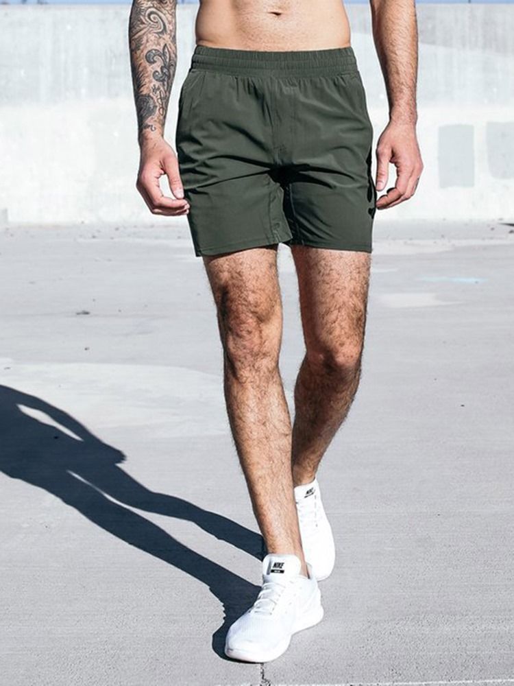 Pantalons Shorts De Course D'été À Séchage Rapide Avec Poches Pour Hommes