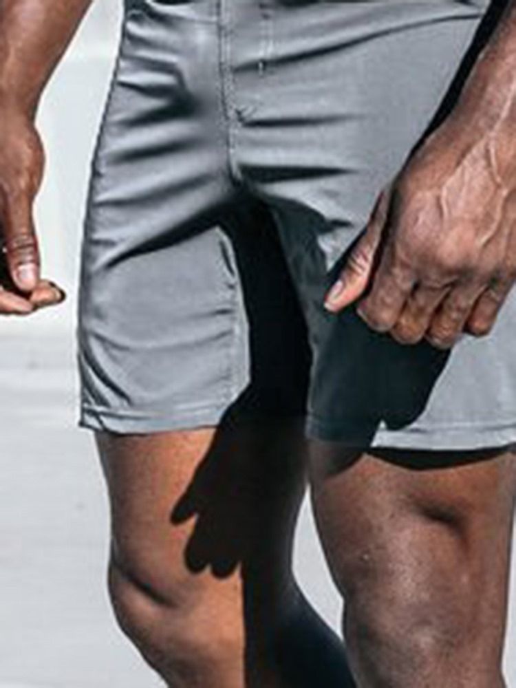 Pantalons Shorts De Course D'été À Séchage Rapide Avec Poches Pour Hommes