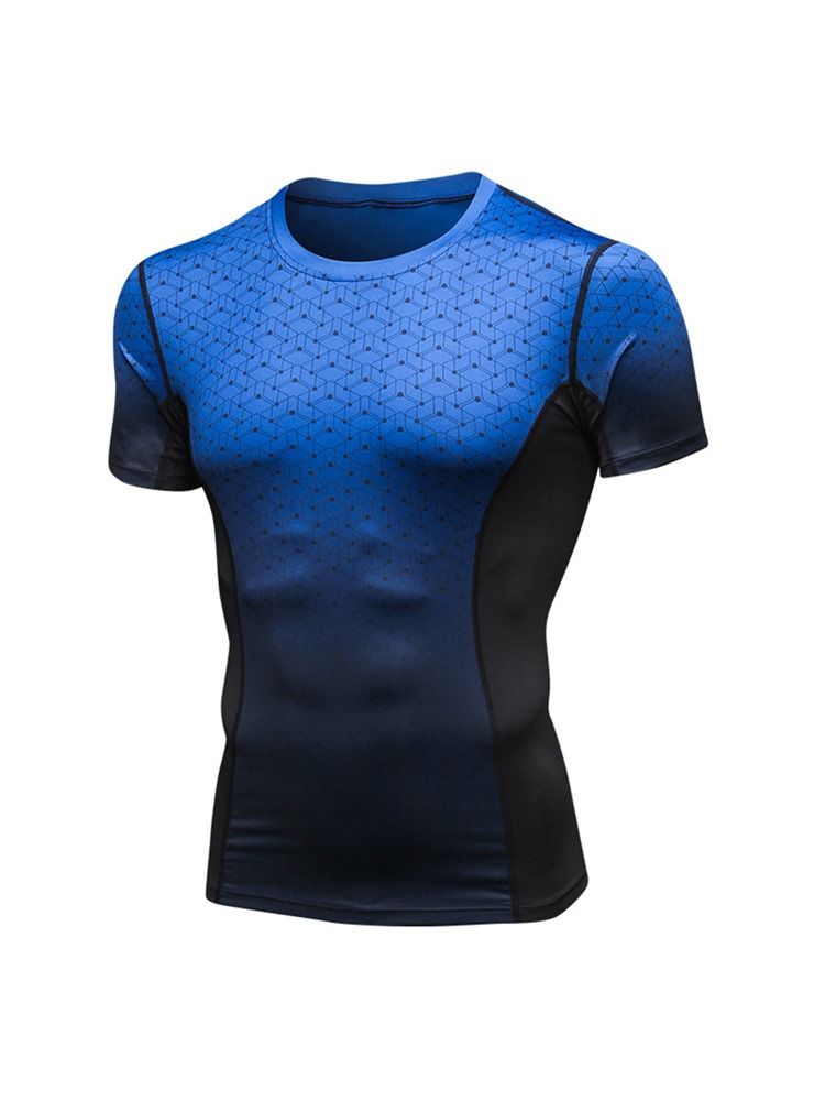 T-shirt De Sport Extensible À Blocs De Couleurs Pour Hommes