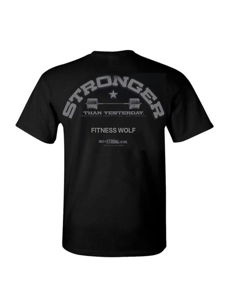 T-shirt De Sport À Imprimé Lettre Pour Hommes