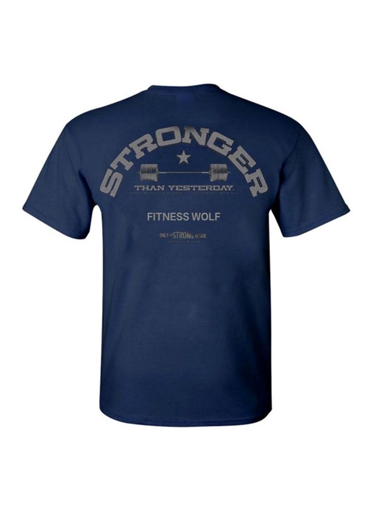 T-shirt De Sport À Imprimé Lettre Pour Hommes